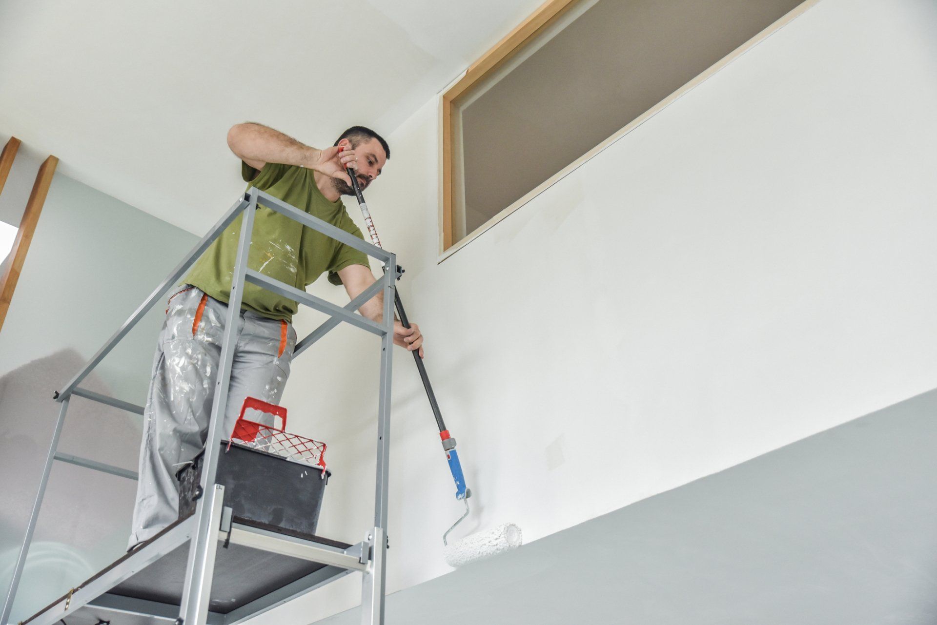 Painting the Wall with White Color — San Francisco, CA — Atlas Painting Company Painting the Wall with White Color — San Francisco, CA — Atlas Painting Company