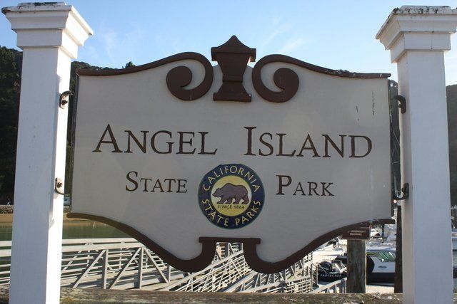 Angel Island State Park sign. 