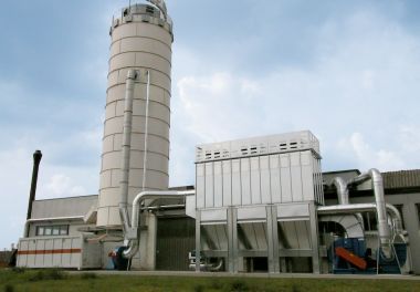 industria con impianto di aspirazione