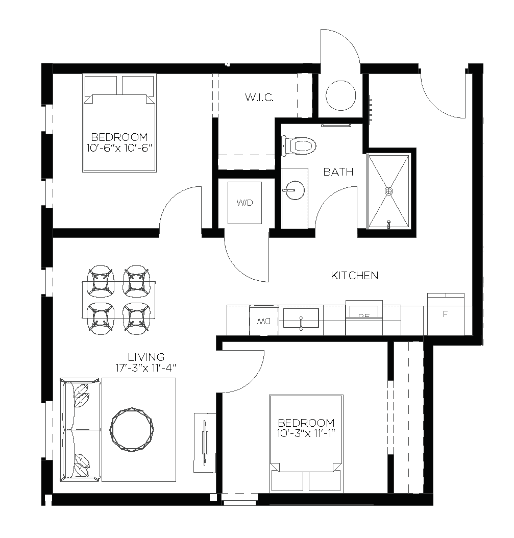 2 BEDROOM 1 : BATH