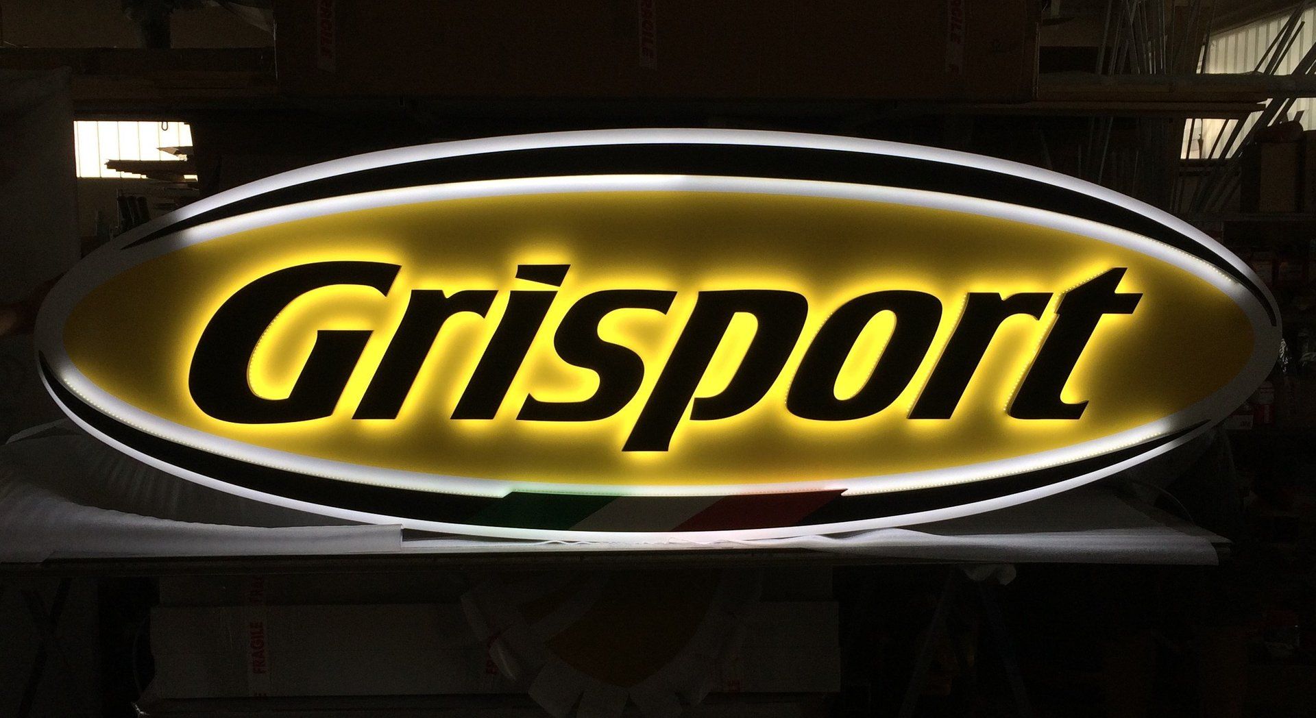 insegna luminosa grisport