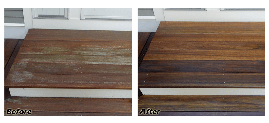 mahogany deck stripping sanding and staining with penofin