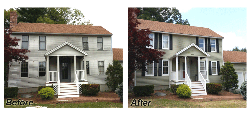 before and after exterior house painting