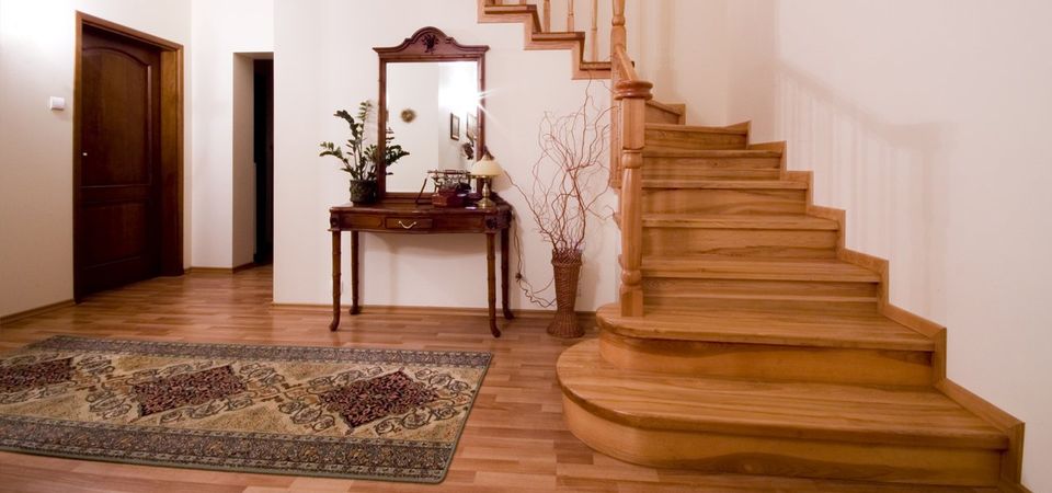 stylish wooden stairs