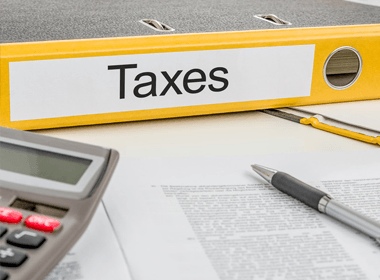 Folder with the label Taxes