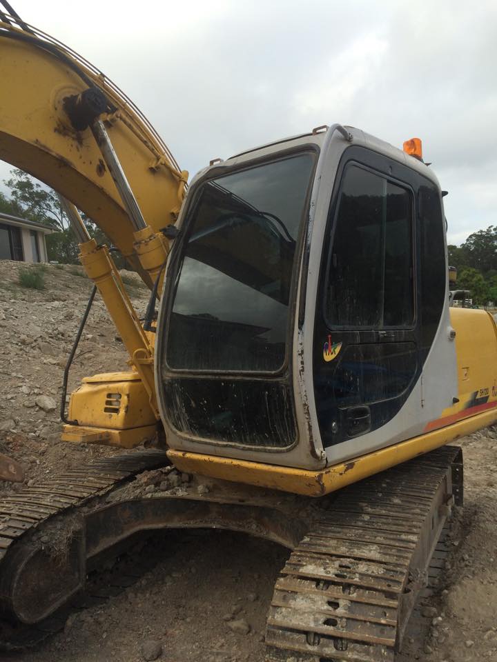 tinted windows on construction vehicle