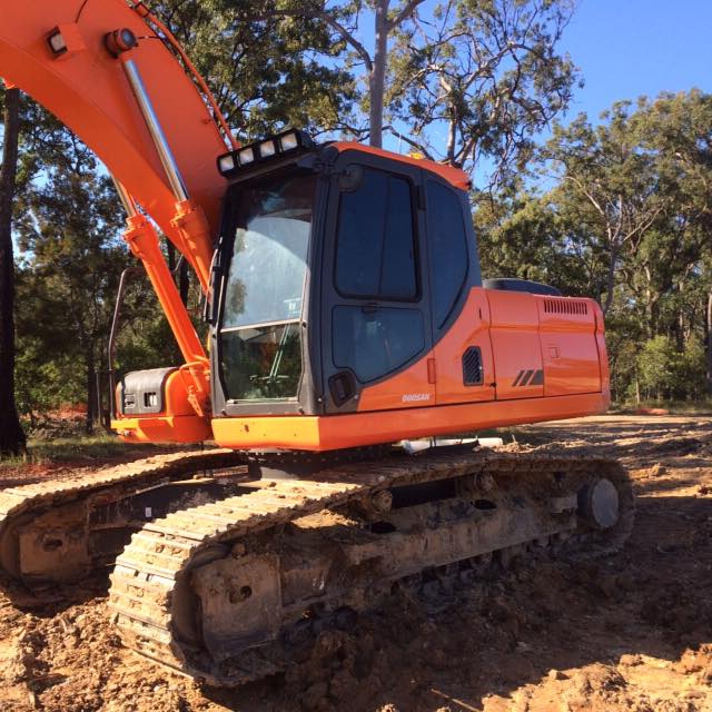 tinted windows on construction machine