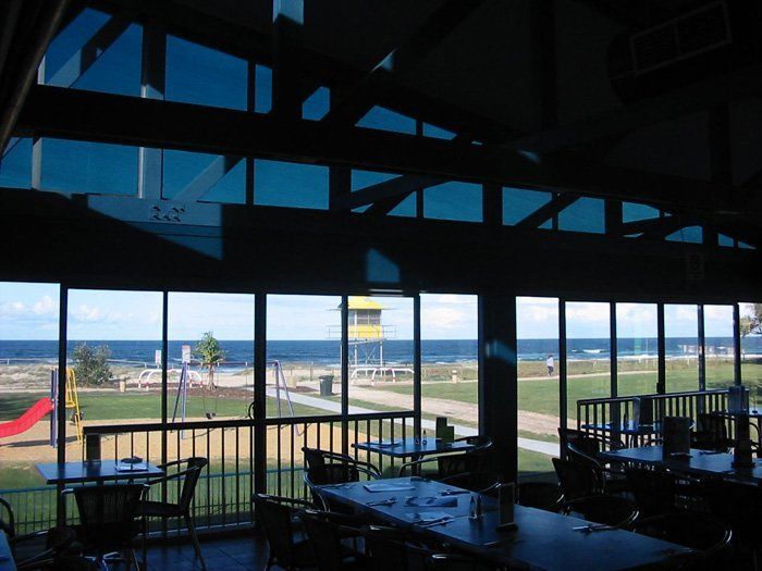 tinted windows on beach house