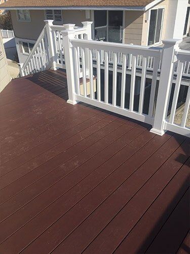 Azek PVC Decking With Custom Vinyl Rails — Decking Services in Wyncote, PA