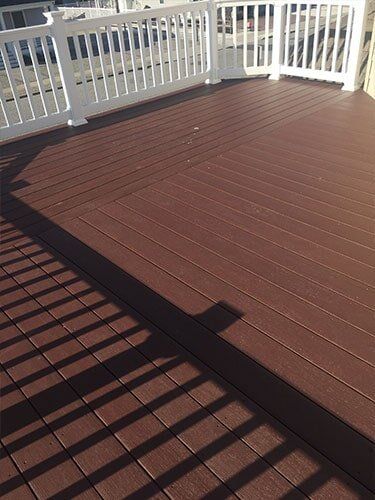 Azek PVC Decking With Custom Vinyl Rails — Decking Services in Wyncote, PA
