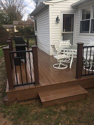TimberTech Deck With A Trex Signiture Rail — Decking Services in Wyncote, PA