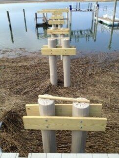Decking Near Seashore Under Construction — Decking Services in Wyncote, PA