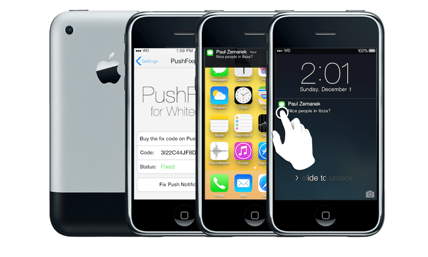 WhiteD00r running on an iPhone 2G.