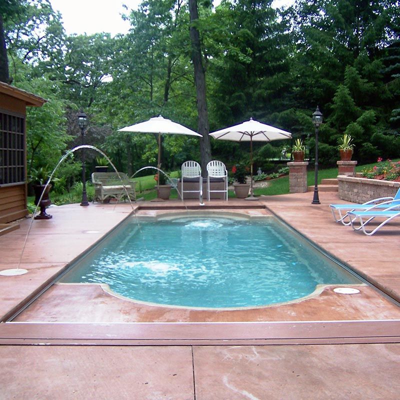 Decorative Concrete Pool Deck - Peoria, IL