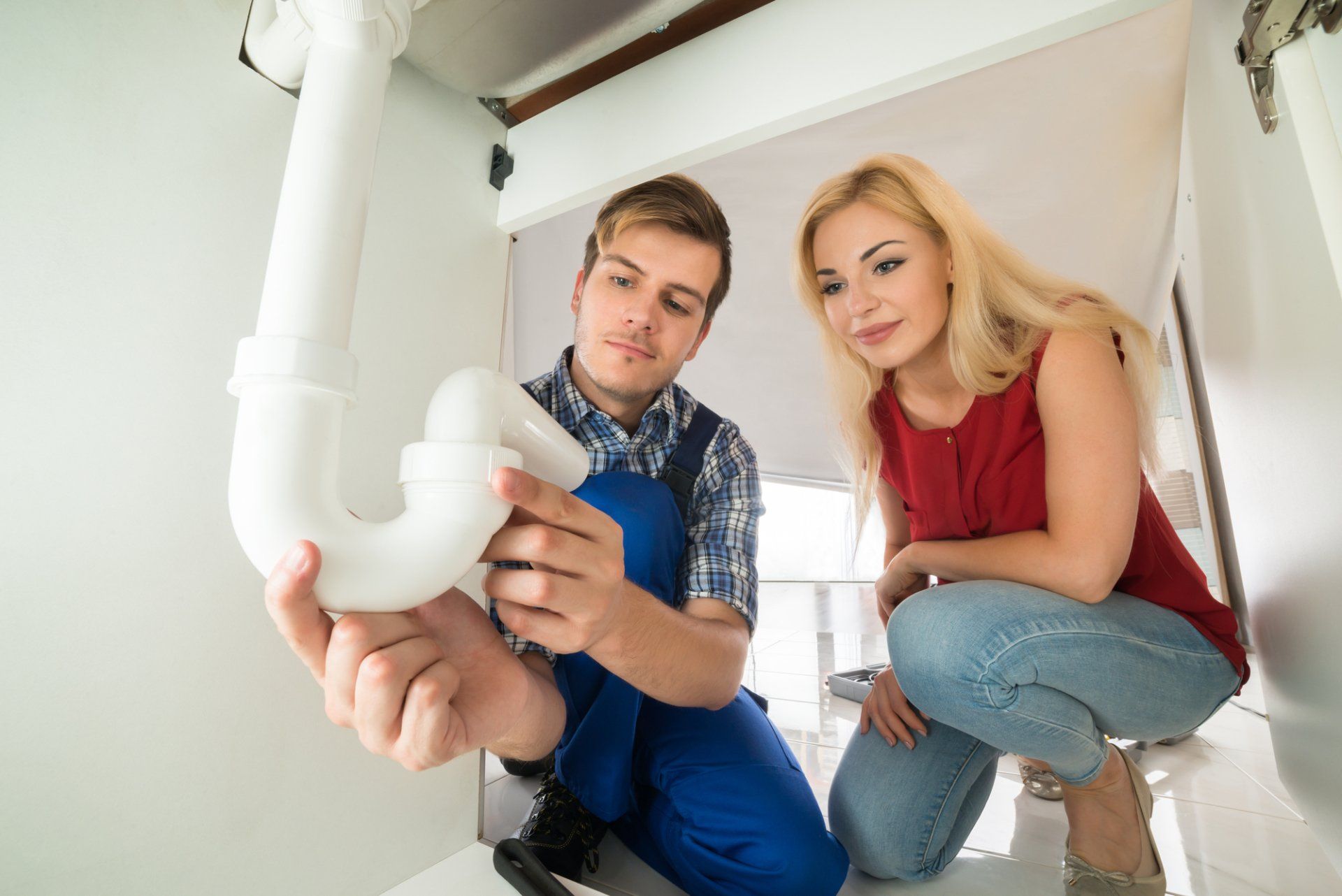 Checking The Pipes — Seguin, TX — A1 Tri-County Plumbing Checking The Pipes — Seguin, TX — A1 Tri-County Plumbing