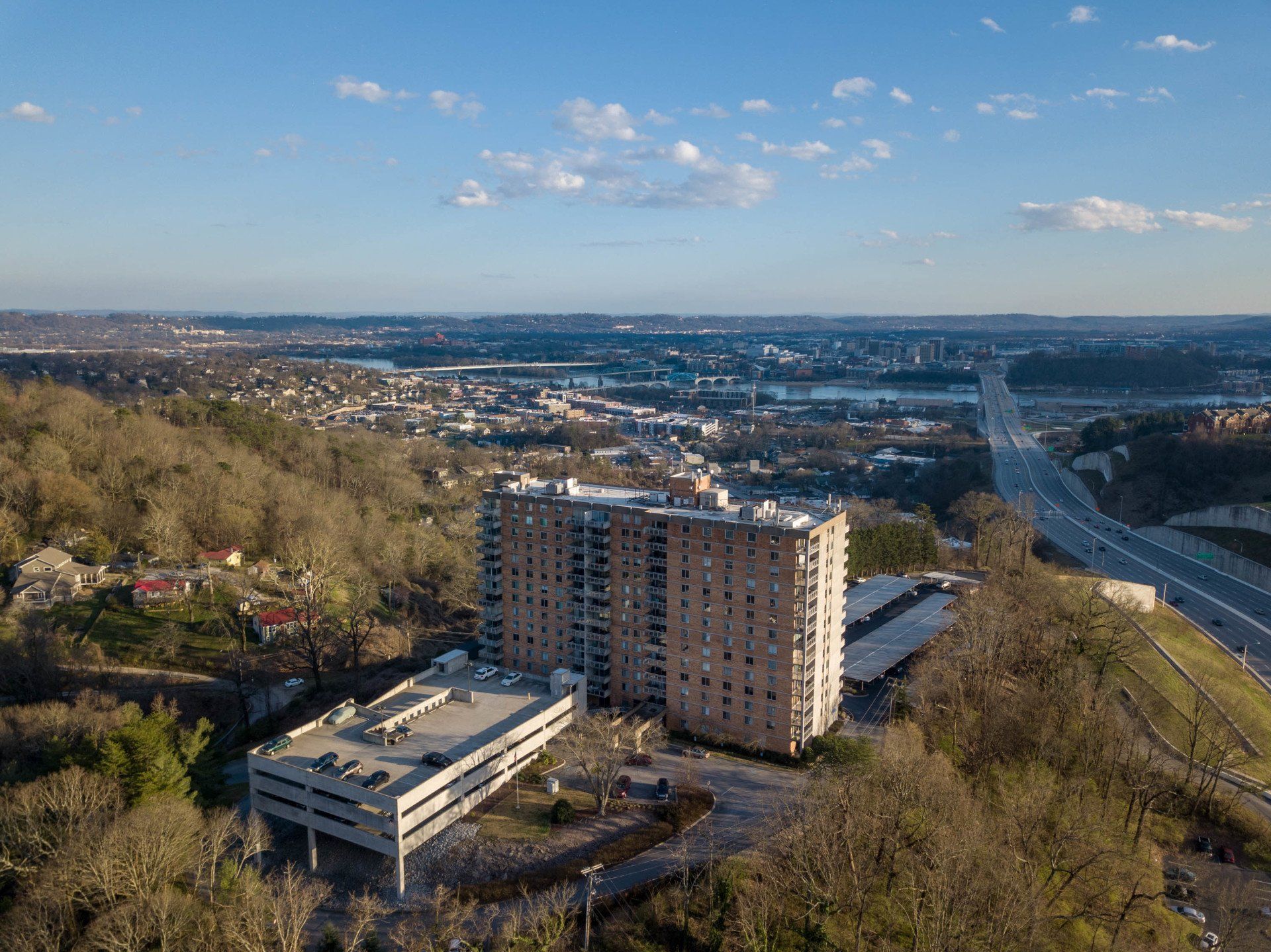 Drone shot of Residential building in Chattanooga, TN. Chattanooga Real Estate Photography
