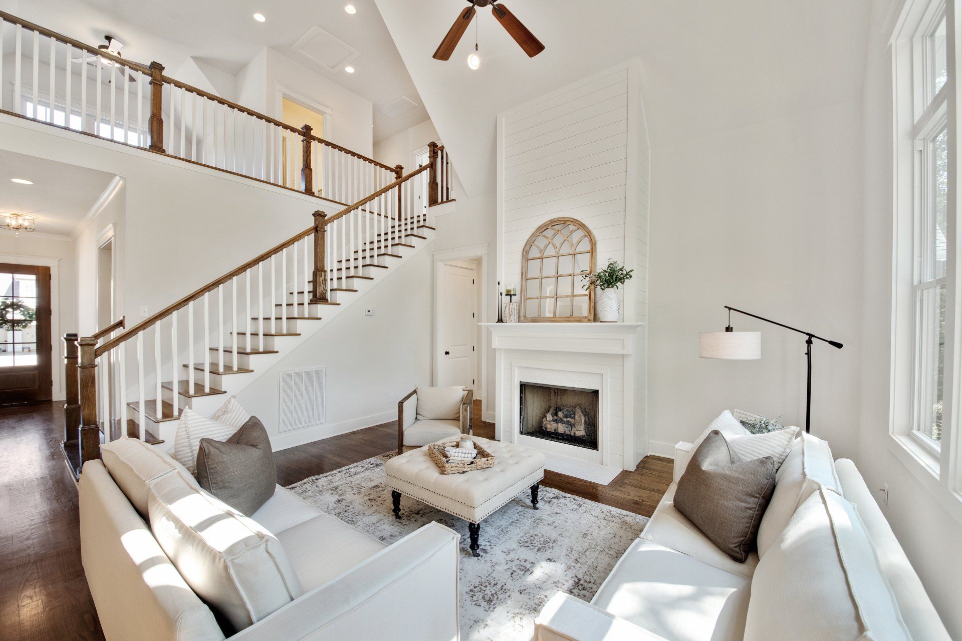 Interior of living room with a fireplace in Chattanooga. Chattanooga Real Estate Photography