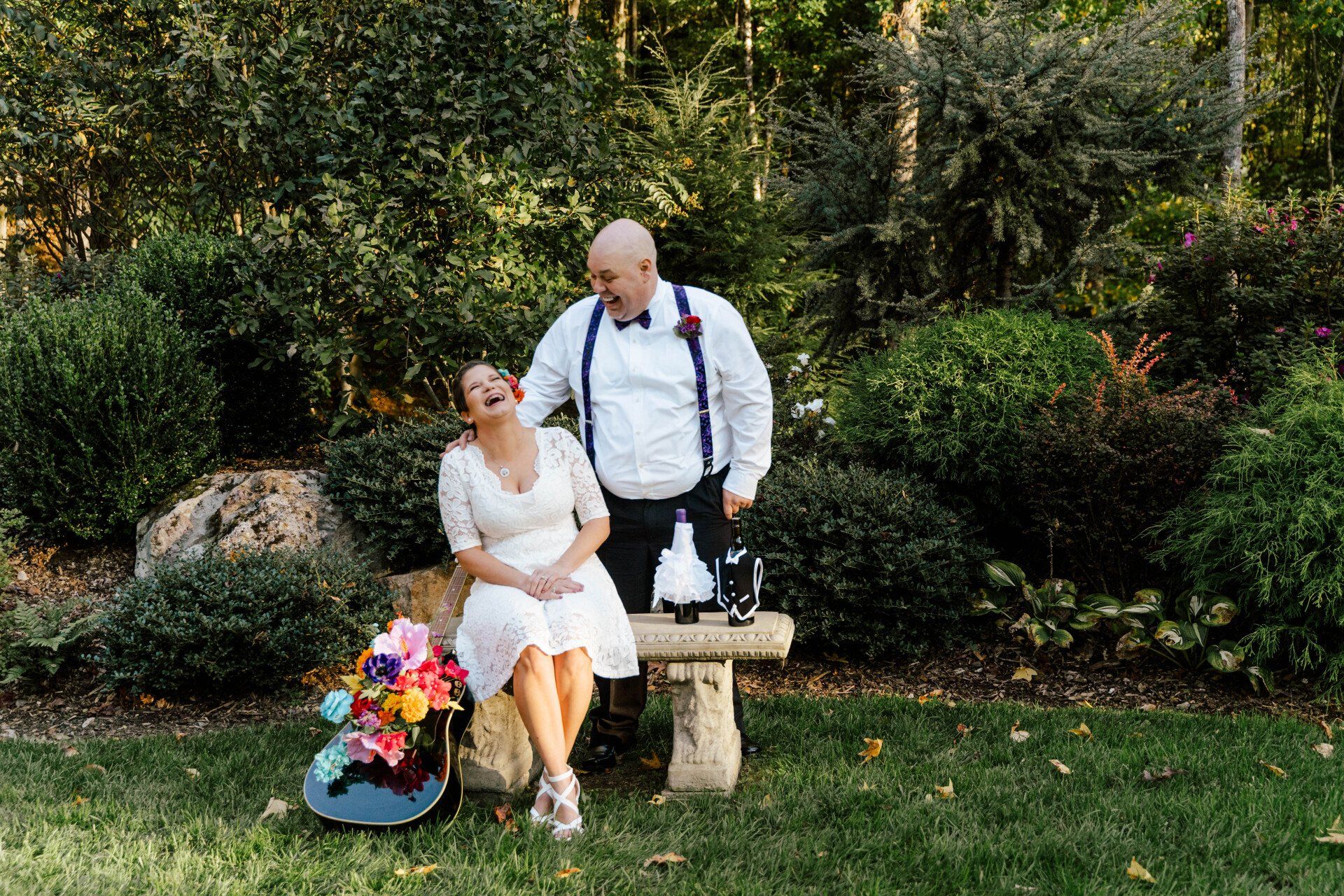Bride and groom at their elopement