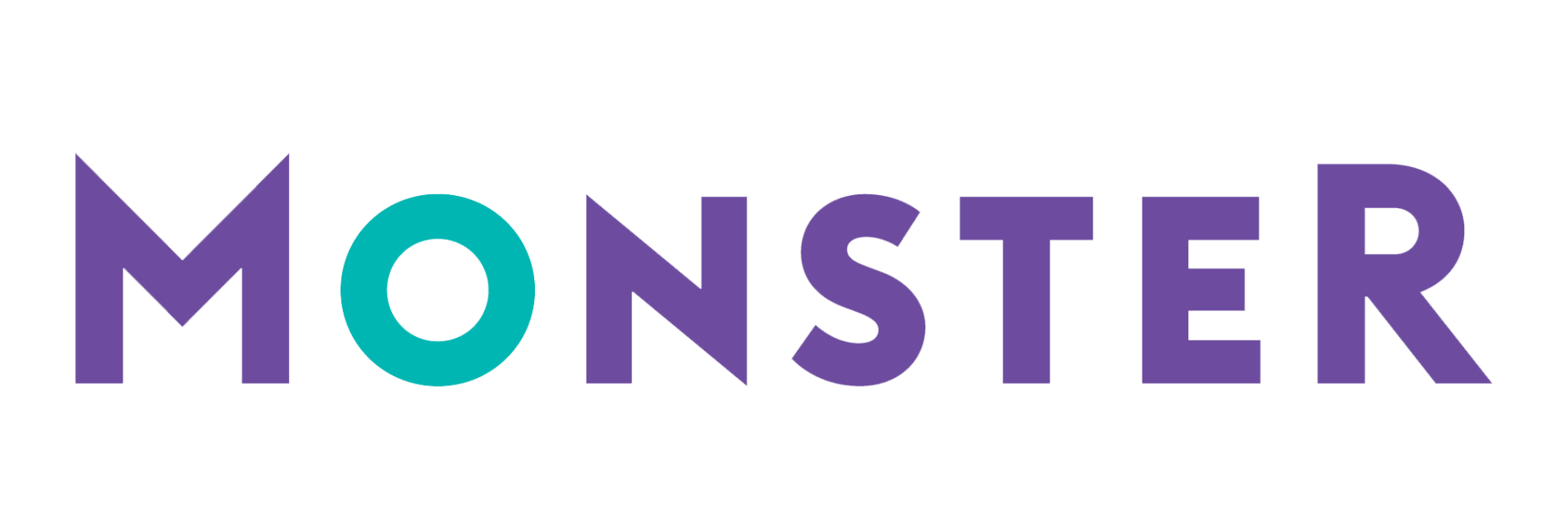 The monster logo is purple and blue on a white background.