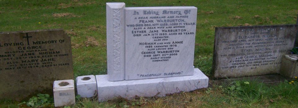 new headstone with engraving