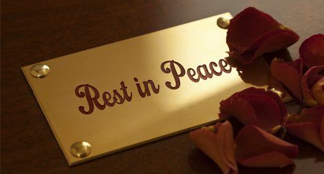 Rest in Peace nameboard