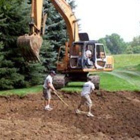 Excavator — Kalamazoo, MI — Mark’s Pool Services LLC Excavator — Kalamazoo, MI — Mark’s Pool Services LLC