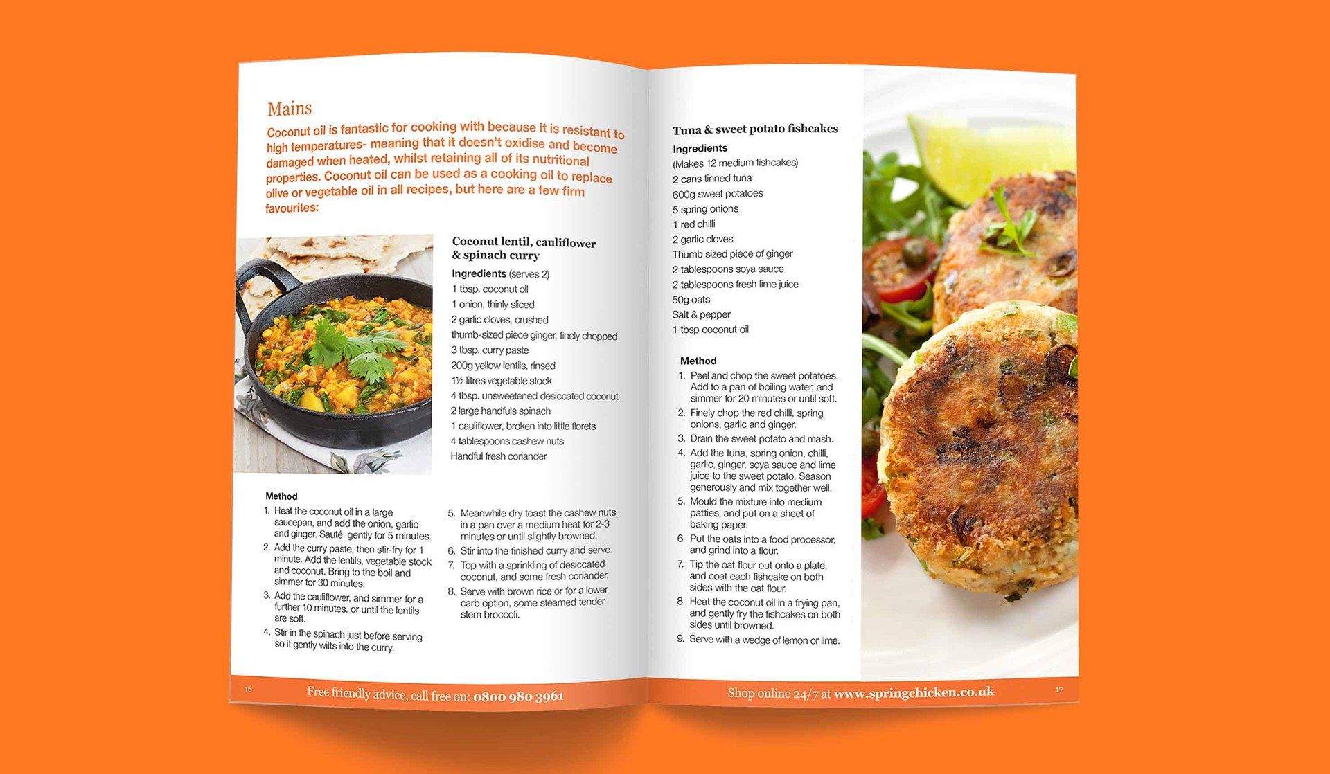 Spring Chicken Recipe books showing recipes
