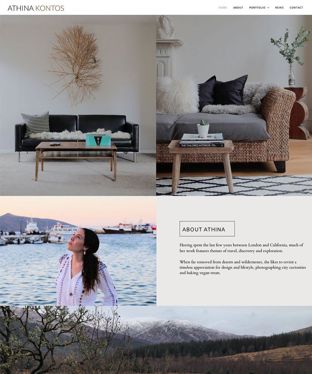 athina kontos website design development
