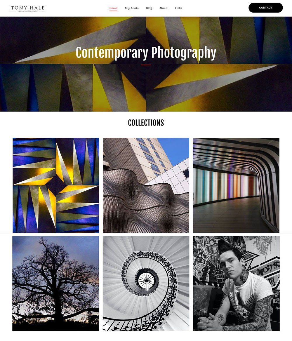 Tony Hale Photographer website design development