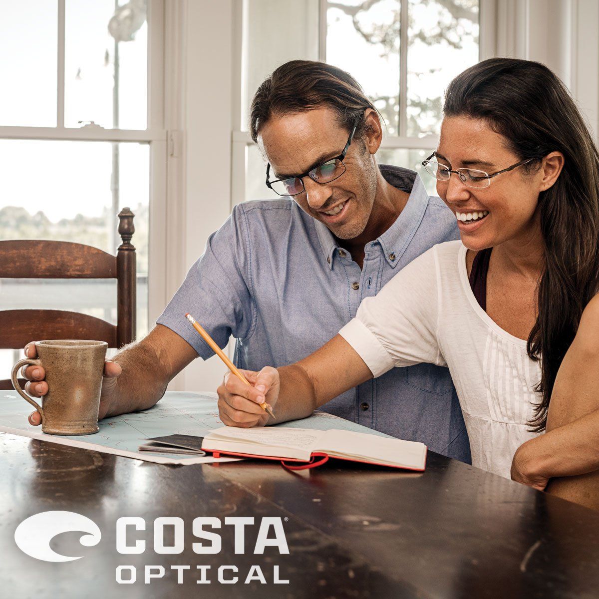 eyeglass - Man and Woman Wearing Sunglasses While Smiling  in Virginia Beach VA