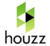 The houzz logo is a green and black triangle on a white background.