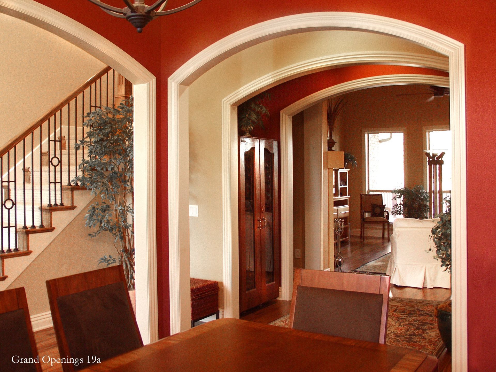 archway over gallery room