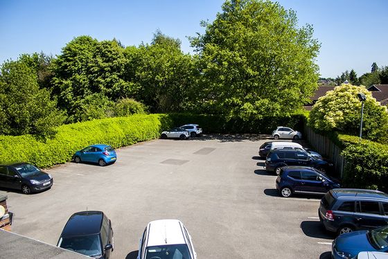 View from the roof of our spacious car park View of our spacious car park