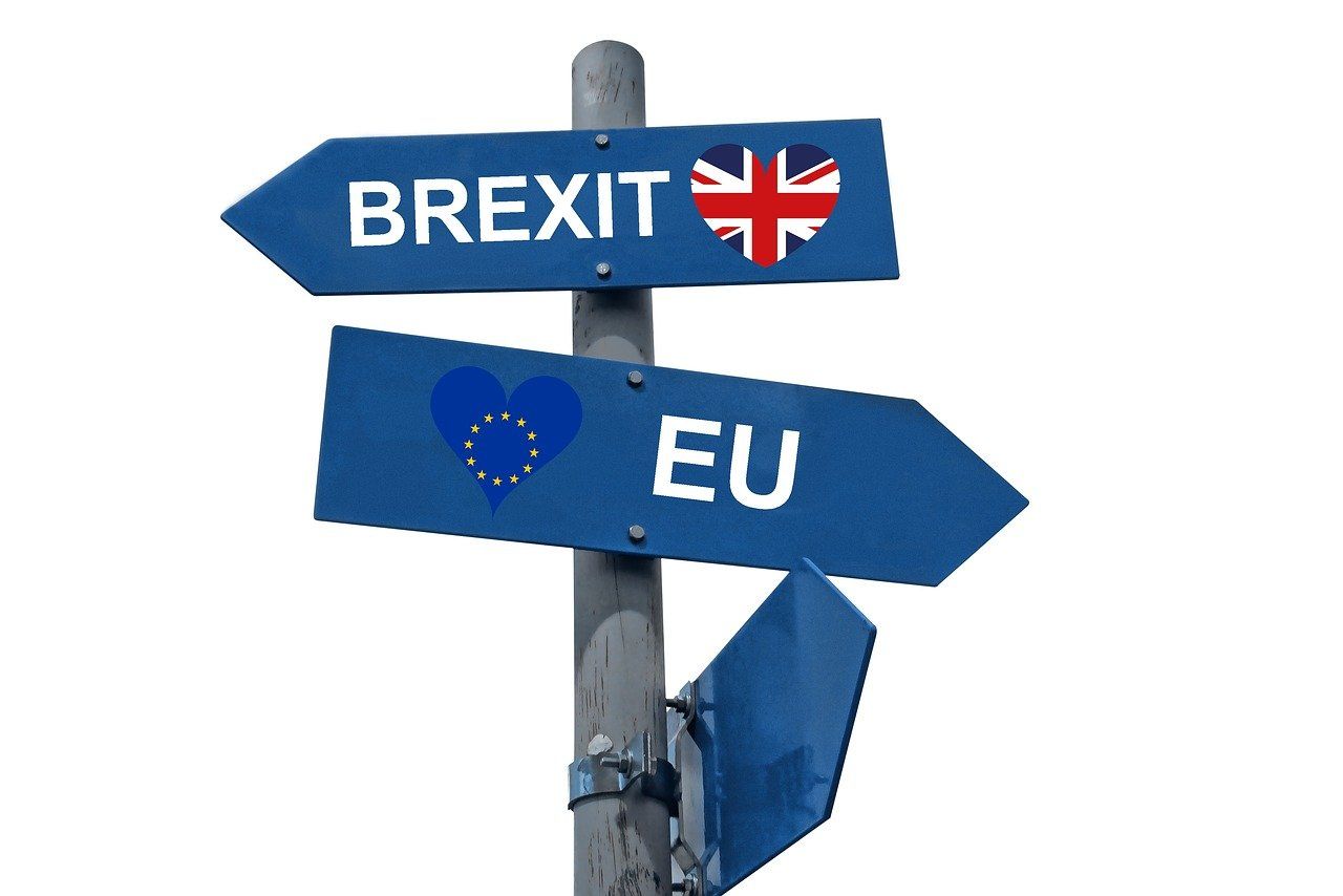 Brexit and the EU signpost Brexit and EU