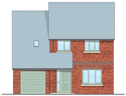 Artist’s impression of Brecon, a 3-bed detached property in Y Maes, Beulah.