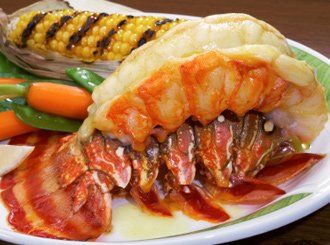 lobster and vegetables