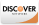 Discover card logo with orange sunburst.