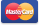 Mastercard logo with red and orange overlapping circles and white text.