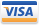 Blue and white Visa logo.
