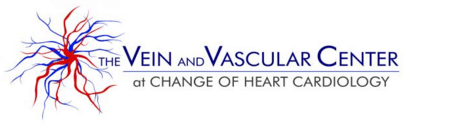 VEIN AND VASCULAR CENTER Logo for The Vein and Vascular Center at Change of Heart Cardiology; vascular illustration.