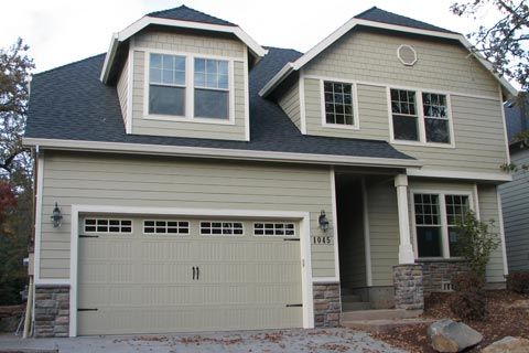 house and garage