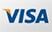 Visa logo in blue against a white background.