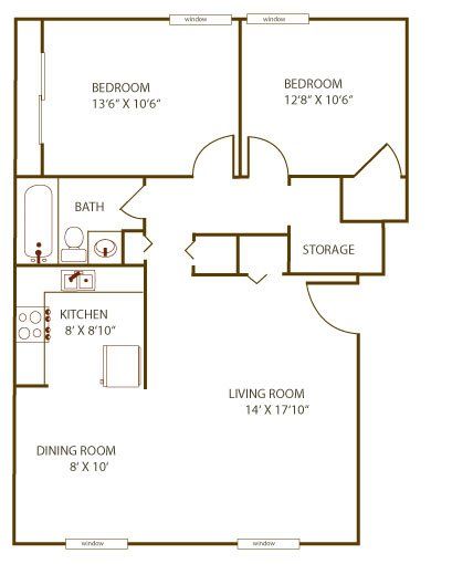 2 bed 1 bath