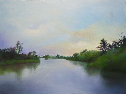 Reifel Bird Sanctuary,  6 inches by 8 inches, oil on panel