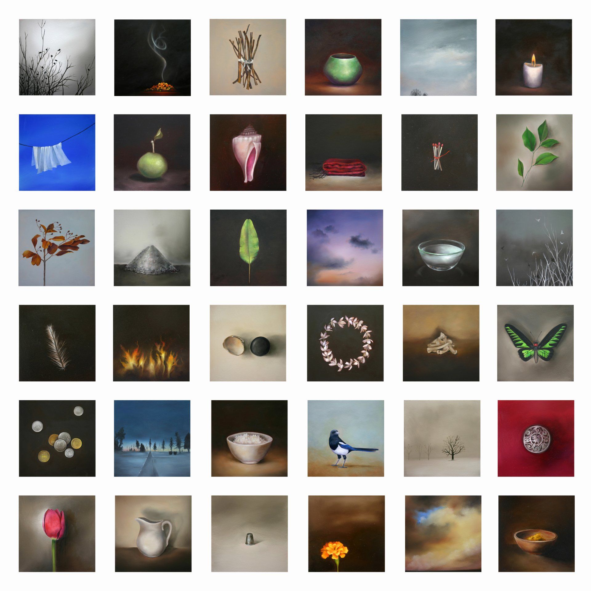 Compendium, 48 inches by 48 inches, oil on panel