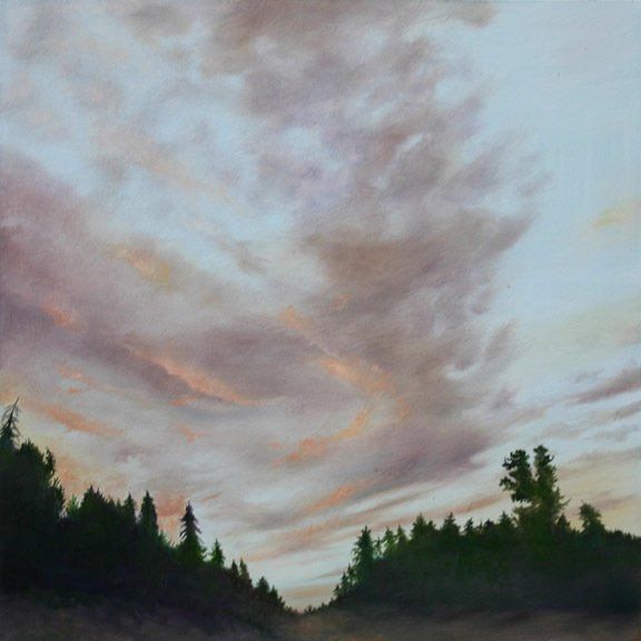 Sky Stones, 2019, 6 inches by 24 inches, oil on panel
