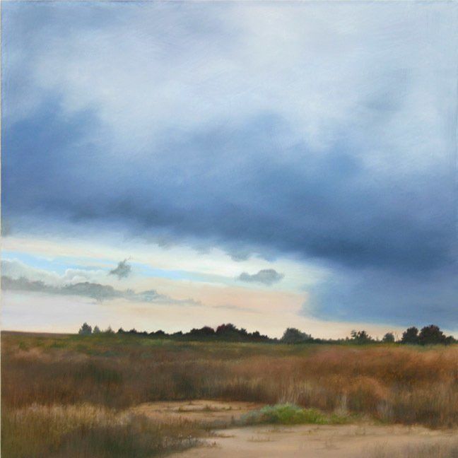 Roswell, Looking West, 2018,12 inches by 12 inches, oil on panel