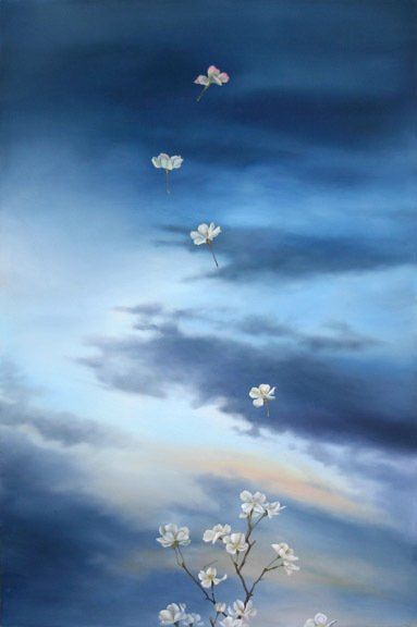 Sky Stones, 2019, 6 inches by 24 inches, oil on panel