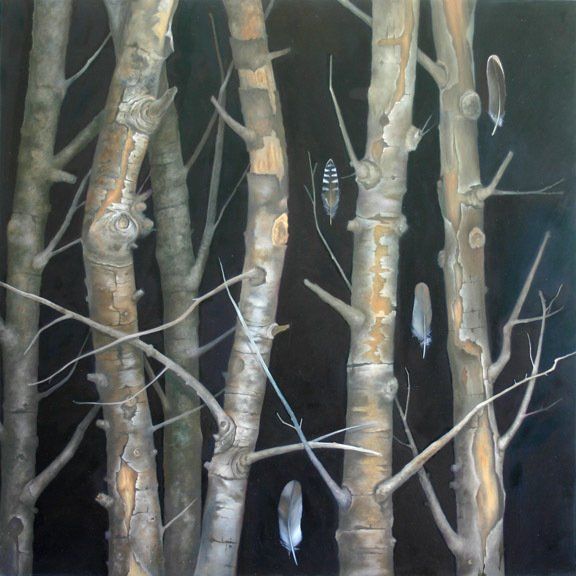 Sky Stones, 2019, 6 inches by 24 inches, oil on panel