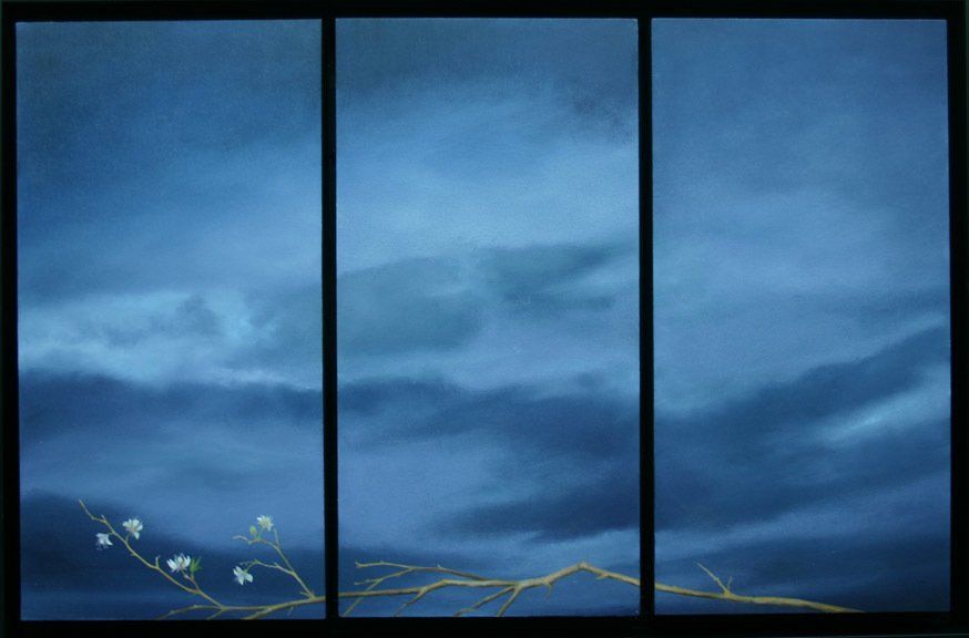 Sky Stones, 2019, 6 inches by 24 inches, oil on panel
